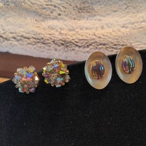 Two pairs of vintage carnival earrings
